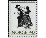 Used NK 677   The Farmer and the Woman Black,Dark olive 40 Øre