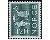 Used NK 681   Runes 120 Øre Dark green blue Dark green blue 120 Øre