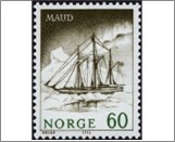 Used NK 697   Expedition ship "Maud" in front of iceberg Dark yellow green,Brown olive 60 Øre