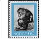 Used NK 701   "The troll pondering about his age" Black,Light blue 60 Øre