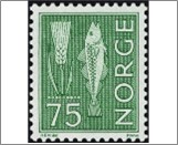 Used NK 703   Cod and Rye 75 Øre Dark green Dark green 75 Øre