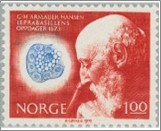 Used NK 706   Armauer Hansen (1841-1912) Physician Cobalt,Dark orange red 1 Krone