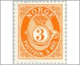 Used NK 98   Posthorn 3 Øre Orange
