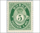 Used NK 99   Posthorn 5 Øre Green