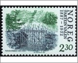 Used NK 1021   Fartein Valen (1887-1952), composer Black blue,Dark emerald green 2.3 Krone