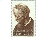 Used NK 1022   Olav Fartein Valen (1887-1952) composer & musical theorist Black brown 4.5 Krone