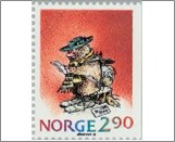 Used NK 1057   Ludvig reading letter Multicolor 2.9 Krone