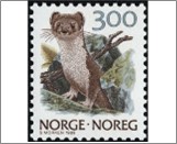 Used NK 1059   Stoat/Ermine (Mustela erminea) Multicolor 3 Krone