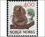 Used NK 1060   Eurasian Red Squirrel (Sciurus vulgaris) Multicolor 4 Krone