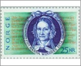 Used NK 1081   Hanna Winsnes (1789 – 1872) poet & writer Multicolor 3 Krone