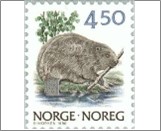 Used NK 1087   Eurasian Beaver (Castor fiber) 4.5 Krone Multicolor