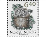 Used NK 1109   Tengmalm's Owl (Aegolius funereus) 6.4 Krone Multicolor