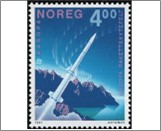Used NK 1112   Rocket Leaving Andoya Rocket Range 4 Krone Multicolor