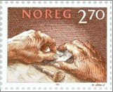 Used NK 1119   Stamp Day- Engraving 2.7 Krone Multicolor