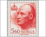 Used NK 1135   King Harald V 5.6 Krone Multicolor