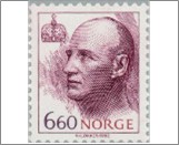 Used NK 1136   King Harald V 6.6 Krone Multicolor