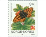 Used NK 1193   Freija Fritillary (Boloria freija/Clossiana freija) 3.5 Krone Multicolor