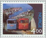 Used NK 1205   Mount Floy incline railway cars, Bergen 4 Krone Multicolor