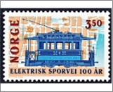 Used NK 1212   Electric Tram and Street Plan of Oslo, 1894 3.5 Krone Multicolor