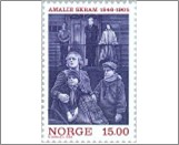 Used NK 1276   Scene from "Hellemyrvolk" (1992) 15 Krone Dark blue violet,Dark red lilac