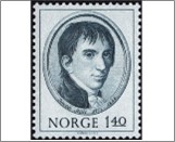 Used NK 715   Jakob Aall (1773-1844) historian and statesman Black blue 1.4 Krone