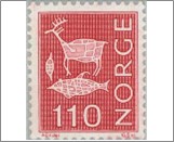 Used NK 726   Runes 110 Øre Lilac red Lilac red 110 Øre