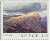 Used NK 730   The Stugunøset in the Filefjeld (1851) by J. C. Dahl Multicolor 1.4 Krone