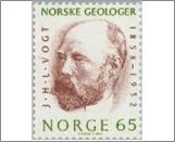 Used NK 735   Johan Herman Lie Vogt, (1858-1932) geologist & petrographer Dark red brown,Dark olive green 65 Øre