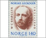 Used NK 738   Waldemar Christofer Brøgger (1851-1940) geologist and minera Dark red brown,Cobalt 1.4 Krone