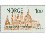 Used NK 739   Buildings of the World Light brown,Black green 1 Krone