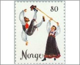 Used NK 767   "Halling" Hallingdal Multicolor 80 Øre