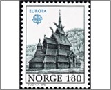 Used NK 818   Borgund Stave Church Blue black,Cobalt 1.8 Krone