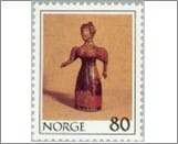 Used NK 835   Wooden doll (c. 1830) Multicolor 80 Øre