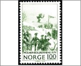 Used NK 838   Ski jumping at Huseby, 1879 Black olive green 1 Krone