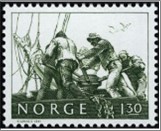 Used NK 886   Sailors hoisting anchor Black olive green 1.3 Krone