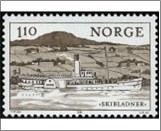 Used NK 889   Paddlesteamer "Skibladner" (1856), Lake Mjosa Black brown 1.1 Krone