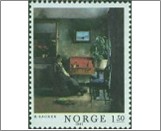 Used NK 895   Interior in blue, Harriet Backer (1883) Multicolor 1.5 Krone