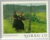 Used NK 915   "Girls from Telemark", Erik Werenskiold (1883) Multicolor 1.75 Krone