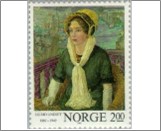 Used NK 919   "Sigrid Undset", A.C. Svarstad (1911) Multicolor 2 Krone
