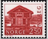 Used NK 924   "Breilandsloftet", Hoydalsmo (1785) Dark brown red 2.5 Krone