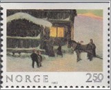 Used NK 943   The Guests Arrive, by Gustav Wentzel (1859-1927) Multicolor 2.5 Krone