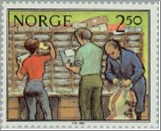 Used NK 945   Working and postal life Multicolor 2.5 Krone