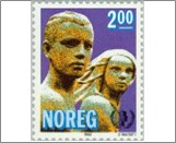 Used NK 972   Boy & Girl, Vigeland Museum, Oslo Multicolor 2 Krone