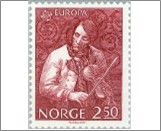 Used NK 974   Targjei Augundsson (1801-1872) violinist Brown lilac 2.5 Krone