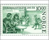 Used NK 983   200th anniversary of the Deichman library Black green 10 Krone