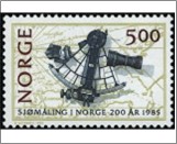 Used NK 985   Sextant & fisrt hydrographic map Multicolor 5 Krone