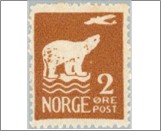 Mint NK 130 Polar Bear and Aeroplane 2 Øre Brown