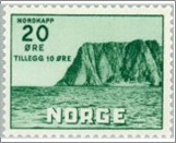 Mint NK 415 The North Cape IV 20 Øre Dark yellow green