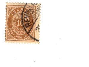 Iceland 1897 16 Aur Brown, SC IS 27