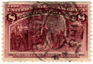 USA 1893 Used SC236 Columbus Restored to Favor Magenta 8 Cent 1893
